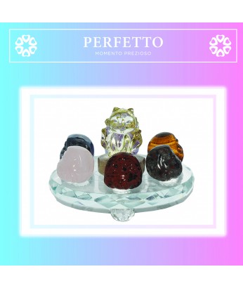 CITRINE NINE TAILED FOX DARUMA STAR OF DAVID